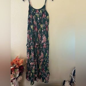 Green Floral Maxi Dress